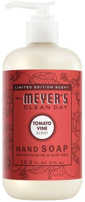 MRS. MEYER'S CLEAN DAY Hand Soap, Tomato Vine Scent, 12.5 Fl Oz Bottle MRS. MEYER'S CLEAN DAY Hand Soap, Tomato Vine Scent, 12.5 Fl Oz Bottle