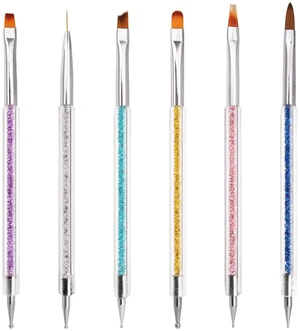 iminoo 6PCS Nail Art Brushes,Double Ended Nail Liner Brush Dotting Pen Nail Art Point Drill Drawing Tools,Double Ended Nail Art Brushe for DIY Nail Art Designs (Style B) iminoo 6PCS Nail Art Brushes,Double Ended Nail Liner Brush Dotting Pen Nail Art Point Drill Drawing Tools,Double Ended Nail Art Brushe for DIY Nail Art Designs (Style B)