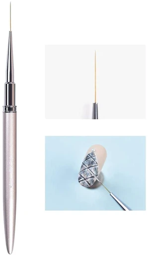 KADS Nail Art Liner Brushes Kolinsky Nail Art Brush Liner Brush UV Gel Polish Painting Nail Design Brush Metal Handle Nail Drawing Pens 8/15/20mm (20mm) KADS Nail Art Liner Brushes Kolinsky Nail Art Brush Liner Brush UV Gel Polish Painting Nail Design Brush Metal Handle Nail Drawing Pens 8/15/20mm (20mm)