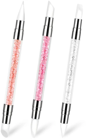 3 Pcs Nail Art Sculpture Pen, Dual Tipped Silicone Nail Art Tools 3 Pcs Nail Art Sculpture Pen, Dual Tipped Silicone Nail Art Tools