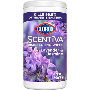 Clorox Scentiva Disinfecting Wipes, Lavender and Jasmine, 75 Ct. Clorox Scentiva Disinfecting Wipes, Lavender and Jasmine, 75 Ct.