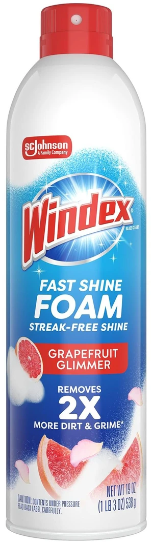 Windex Fast Shine Foam Glass Cleaner Supplies, No-Drip Window & Mirror Aerosol Spray, Streak-Free, Removes Fingerprints, Dust, Dirt & Smoke Film, Grapefruit Scent, 19 oz Windex Fast Shine Foam Glass Cleaner Supplies, No-Drip Window & Mirror Aerosol Spray, Streak-Free, Removes Fingerprints, Dust, Dirt & Smoke Film, Grapefruit Scent, 19 oz