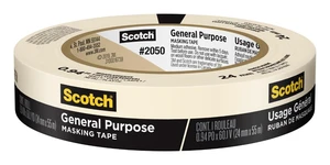 Scotch General Purpose Masking Tape, 1 Inch Wide, 1 Roll, 2050 Scotch General Purpose Masking Tape, 1 Inch Wide, 1 Roll, 2050