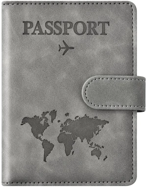 Eoehro Passport Holder for Travel Essentials, Passport Wallet Cover Case for Travel Must Haves Accessories,Passport Book Holders for Women and Men(gray) Eoehro Passport Holder for Travel Essentials, Passport Wallet Cover Case for Travel Must Haves Accessories,Passport Book Holders for Women and Men(gray)