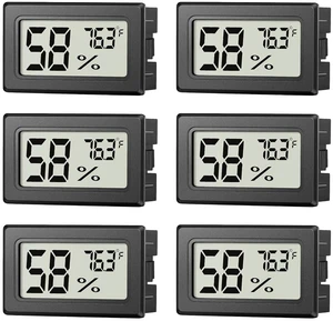 6 Pack Mini Hygrometer Indoor Humidity Meter, Digital Thermometer Monitor 6 Pack Mini Hygrometer Indoor Humidity Meter, Digital Thermometer Monitor