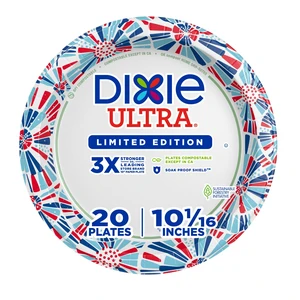Dixie Ultra Limited Edition Paper Plates, 10" Dinner-Size Plates, 20 Count Dixie Ultra Limited Edition Paper Plates, 10" Dinner-Size Plates, 20 Count