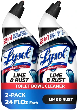 Lysol Toilet Bowl Cleaner Clinging Gel, Lime & Rust, 24 oz, 2 Pack Lysol Toilet Bowl Cleaner Clinging Gel, Lime & Rust, 24 oz, 2 Pack