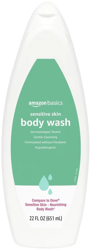 Amazon Basics Hypoallergenic Body Wash for Sensitive Skin, Creamy Lather, Paraben Free, 22 fl oz (1-Pack) Amazon Basics Hypoallergenic Body Wash for Sensitive Skin, Creamy Lather, Paraben Free, 22 fl oz (1-Pack)