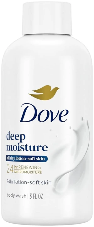 Dove Body Wash Deep Moisture for 24hr Lotion-Soft Skin Moisturizing Skin Cleanser with No Sulfates No Parabens 3 oz Dove Body Wash Deep Moisture for 24hr Lotion-Soft Skin Moisturizing Skin Cleanser with No Sulfates No Parabens 3 oz