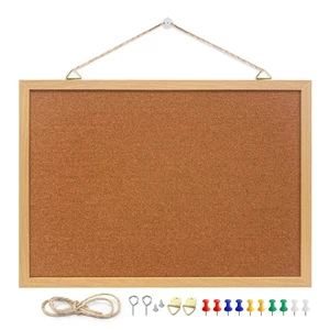 Cork Bulletin Board, 11 X 14.6 inches with Oak Wood Finish Frame, for Wall Office Home and School Cork Bulletin Board, 11 X 14.6 inches with Oak Wood Finish Frame, for Wall Office Home and School