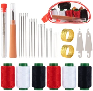 ZMLLAYE Sewing Kit, 37 Pcs Big Eye Sewing Needles Set with Threader ZMLLAYE Sewing Kit, 37 Pcs Big Eye Sewing Needles Set with Threader