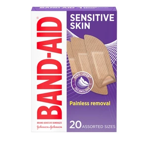 BAND-AID Brand Adhesive Bandages for Sensitive Skin, Assorted Sizes, 20 Ct BAND-AID Brand Adhesive Bandages for Sensitive Skin, Assorted Sizes, 20 Ct