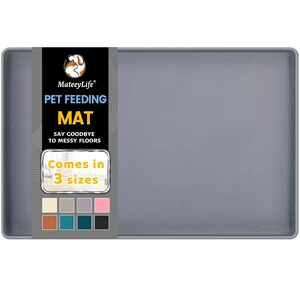 MateeyLife Silicone Cat & Dog Food Mat for Floors Waterproof, Anti-Slip Dog Bowl Mats for Food and Water, Pet Feeding Mats with Lip to Prevent Spills, Pet Placemat for Messy Drinkers to Protect Floors MateeyLife Silicone Cat & Dog Food Mat for Floors Waterproof, Anti-Slip Dog Bowl Mats for Food and Water, Pet Feeding Mats with Lip to Prevent Spills, Pet Placemat for Messy Drinkers to Protect Floors