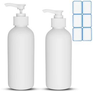 DTDNZKN 2 Pack 10 Oz (300ml) Pump Bottles Dispenser, Refillable Container with Labels for Liquid Soap, Essential Oil, Shampoo, Lotion DTDNZKN 2 Pack 10 Oz (300ml) Pump Bottles Dispenser, Refillable Container with Labels for Liquid Soap, Essential Oil, Shampoo, Lotion