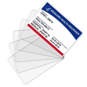 Fabmaker New Medicare Card Protector, 6 Pack Plastic Card Holder for Wallet Single 12 Mil Business Card Sleeve Waterproof Cards Plastic Protector for Credit Card Business Card Social Security Card Fabmaker New Medicare Card Protector, 6 Pack Plastic Card Holder for Wallet Single 12 Mil Business Card Sleeve Waterproof Cards Plastic Protector for Credit Card Business Card Social Security Card
