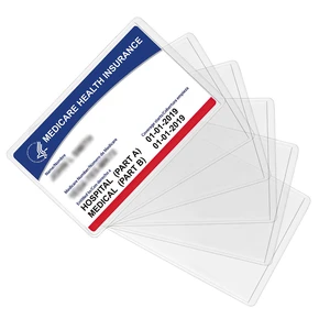 Sooez 10 Pcs New Medicare Card Holder Protector Sleeves, 12Mil Card Sleeves Sooez 10 Pcs New Medicare Card Holder Protector Sleeves, 12Mil Card Sleeves