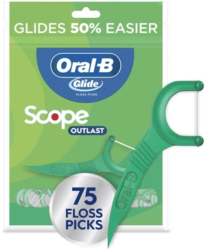 Oral-B Glide Mint Dental Floss Picks with Long Lasting Scope Flavor, 75 Picks