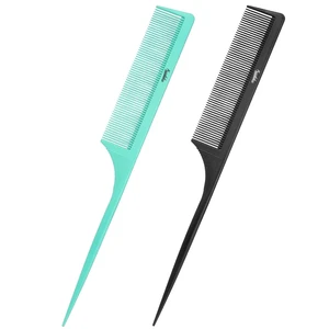 2Pcs Rat Tail Comb Parting Combs for Women, Fine Tooth Parting Tip Carbon Fiber Root Teasing Anti Static Hair Comb for Styling (Green,Black) 2Pcs Rat Tail Comb Parting Combs for Women, Fine Tooth Parting Tip Carbon Fiber Root Teasing Anti Static Hair Comb for Styling (Green,Black)