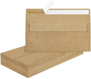 Mulbozy 50Pcs #10 Kraft Envelopes Letter Size Windowless Self Seal Security Mulbozy 50Pcs #10 Kraft Envelopes Letter Size Windowless Self Seal Security