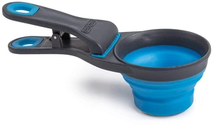 Dexas Popware for Pets Collapsible Klip Scoop, 3-in-1 Pet Food Scoop, Measuring Cup and Bag Clip, 1/2 Cup Capacity, Pro Blue Dexas Popware for Pets Collapsible Klip Scoop, 3-in-1 Pet Food Scoop, Measuring Cup and Bag Clip, 1/2 Cup Capacity, Pro Blue