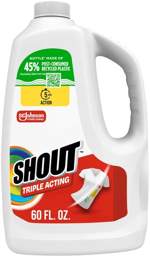 Shout Triple Acting Laundry Stain Remover Spray Refill, 60oz, (1-Pack) Shout Triple Acting Laundry Stain Remover Spray Refill, 60oz, (1-Pack)