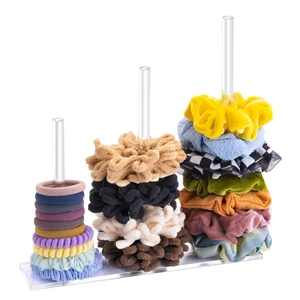 SMUK 3-Tiers Acrylic Scrunchie Holder Stand, Clear Hair Tie Organizer Storage for Women Teen Girls Gifts Scrunchy Hair Accessories Organizer SMUK 3-Tiers Acrylic Scrunchie Holder Stand, Clear Hair Tie Organizer Storage for Women Teen Girls Gifts Scrunchy Hair Accessories Organizer