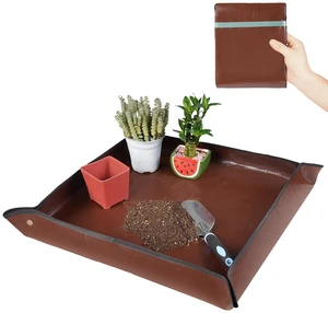 27"x 27" Repotting Mat for Indoor Plant Transplanting and Mess Control Foldable Waterproof Potting Tray-Easy to Clean Gardening Gifts for Plant Lovers 27"x 27" Repotting Mat for Indoor Plant Transplanting and Mess Control Foldable Waterproof Potting Tray-Easy to Clean Gardening Gifts for Plant Lovers