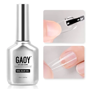 GAOY Nail Glue Gel for Acrylic Tips, 16ml Clear Glue Gel for Sheer Press on Nails for Long Lasting UV Light Cure DIY GAOY Nail Glue Gel for Acrylic Tips, 16ml Clear Glue Gel for Sheer Press on Nails for Long Lasting UV Light Cure DIY
