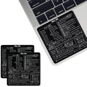 Keyboard Shortcut Stickers for MacOS, 2-Pack Cheat Sheet Keyboard Shortcut Stickers for MacOS, 2-Pack Cheat Sheet