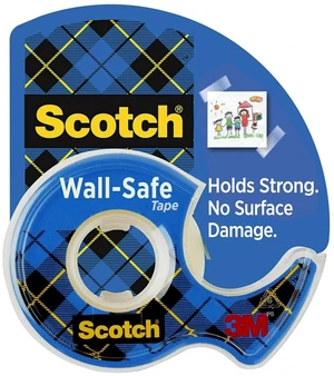 Scotch Wall-Safe Tape, 1 Dispenser Roll, 3/4 in x 650 in Scotch Wall-Safe Tape, 1 Dispenser Roll, 3/4 in x 650 in