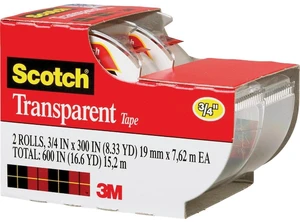 Scotch Transparent Tape, 3/4 in x 250 in, 2 Rolls Scotch Transparent Tape, 3/4 in x 250 in, 2 Rolls