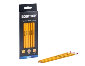Bostitch Premium #2 Pencils, Premium Wood, Unsharpened, HB Graphite, 10-Pack Bostitch Premium #2 Pencils, Premium Wood, Unsharpened, HB Graphite, 10-Pack