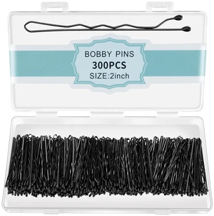 300 Pcs Bobby Pins Black, Hair Pins for Women Girls and Kids, Invisible Wave Hair clips Bulk with Storage box, Pain-Free Hairpins(2 Inch Black) 300 Pcs Bobby Pins Black, Hair Pins for Women Girls and Kids, Invisible Wave Hair clips Bulk with Storage box, Pain-Free Hairpins(2 Inch Black)