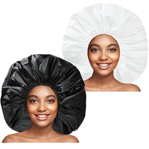 Super Jumbo Shower Cap for Women, 2 PCS Waterproof Hair Caps for Locs