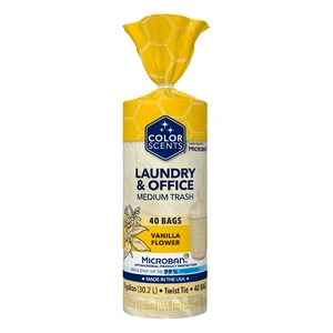 Color Scents 8 Gallon Trash Bags Twist Tie 40 Count Vanilla Flower Color Scents 8 Gallon Trash Bags Twist Tie 40 Count Vanilla Flower