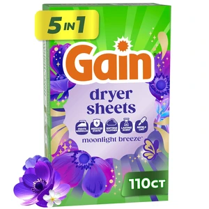 Gain, Laundry Dryer Sheets, Fabric Softener Anti Static Sheets, Happy Hibiscus Scent, 110 Count Gain, Laundry Dryer Sheets, Fabric Softener Anti Static Sheets, Happy Hibiscus Scent, 110 Count