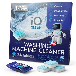 iO CLEAN Washing Machine Cleaner Descaler Tablets, 24 Count |1 Year Supply iO CLEAN Washing Machine Cleaner Descaler Tablets, 24 Count |1 Year Supply