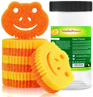 5 Pack Scrub Sponge, Dual-Sided Temperature Controlled Kitchen Sponge for Dishes, Frog Bulk Sponges Household Cleaning Pads,Multi-Functional Premium Cleaning Sponges 5 Pack Scrub Sponge, Dual-Sided Temperature Controlled Kitchen Sponge for Dishes, Frog Bulk Sponges Household Cleaning Pads,Multi-Functional Premium Cleaning Sponges