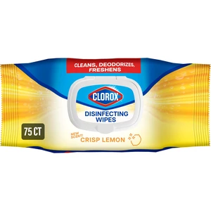 Clorox Disinfecting Cleaning Wipes Flex Pack, Bleach Free, Crisp Lemon, 75 Count (Pack May vary) Clorox Disinfecting Cleaning Wipes Flex Pack, Bleach Free, Crisp Lemon, 75 Count (Pack May vary)