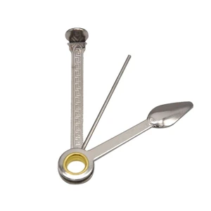 3-In-1 Pipe Scraper Set for Tobacco Pipe Folding Cleaning Ashtray Accessories, silver 3-In-1 Pipe Scraper Set for Tobacco Pipe Folding Cleaning Ashtray Accessories, silver