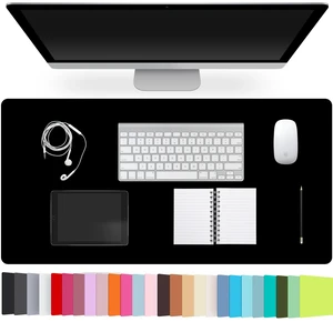 Leather Desk Pad Protector,Non-Slip Desk Pad(Black, 23.6" x 13.7") Leather Desk Pad Protector,Non-Slip Desk Pad(Black, 23.6" x 13.7")