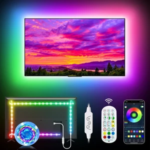 Daymeet RGB 9.84ft LED Strip Lights for 32-43in TV, Dreamcolor Music Sync TV Backlight Color Changing, APP Remote Control for Home Gaming Room & Xmas Decor