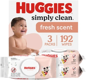 Huggies Simply Clean Baby Wipes, Fresh Scent, 3 Packs, 192 Wipes Huggies Simply Clean Baby Wipes, Fresh Scent, 3 Packs, 192 Wipes