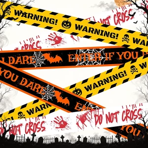 Halloween Caution Tape, 3 Rolls 150 FT Total Non-Adhesive Party Decorations Halloween Caution Tape, 3 Rolls 150 FT Total Non-Adhesive Party Decorations