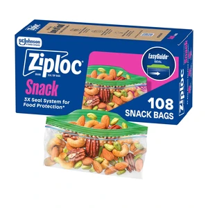 Ziploc Snack Bags, Food Storage, Easy Open & Close, 108 Count Ziploc Snack Bags, Food Storage, Easy Open & Close, 108 Count