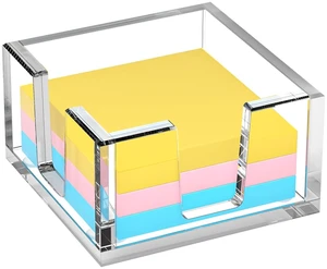 Acrylic Sticky Note Holder, Self-Stick Note Pad Holder W/O Pads - Note Dispenser Memo Pad Holder Desk Organizer for School Office Home (3''x3'' Clear) Acrylic Sticky Note Holder, Self-Stick Note Pad Holder W/O Pads - Note Dispenser Memo Pad Holder Desk Organizer for School Office Home (3''x3'' Clear)
