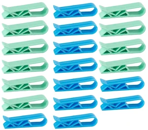20Pcs Plastic Kitchen Garbage Bin Clip Set, Anti-Slip Fixation Clamp for Trash Cans and Garbage Bags (Blue and Green) 20Pcs Plastic Kitchen Garbage Bin Clip Set, Anti-Slip Fixation Clamp for Trash Cans and Garbage Bags (Blue and Green)