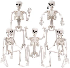 XIMISHOP 5pcs Halloween Skeleton Decoration, 16Full Body Posable Skeleton XIMISHOP 5pcs Halloween Skeleton Decoration, 16Full Body Posable Skeleton