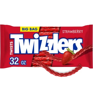 TWIZZLERS Twists Strawberry Flavored Chewy Candy, Bulk, 32 oz Bag TWIZZLERS Twists Strawberry Flavored Chewy Candy, Bulk, 32 oz Bag