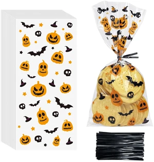 Morepack Halloween Cellophane Treat Bags 5x11 In 120 Pcs Clear Candy Bags Morepack Halloween Cellophane Treat Bags 5x11 In 120 Pcs Clear Candy Bags